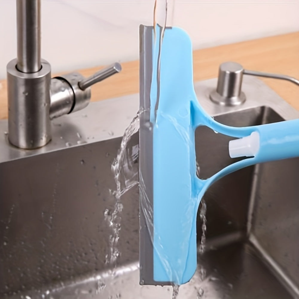 2-in-1 Glass Wiper & Cleaning Brush with Spray – For Home & Car Use!