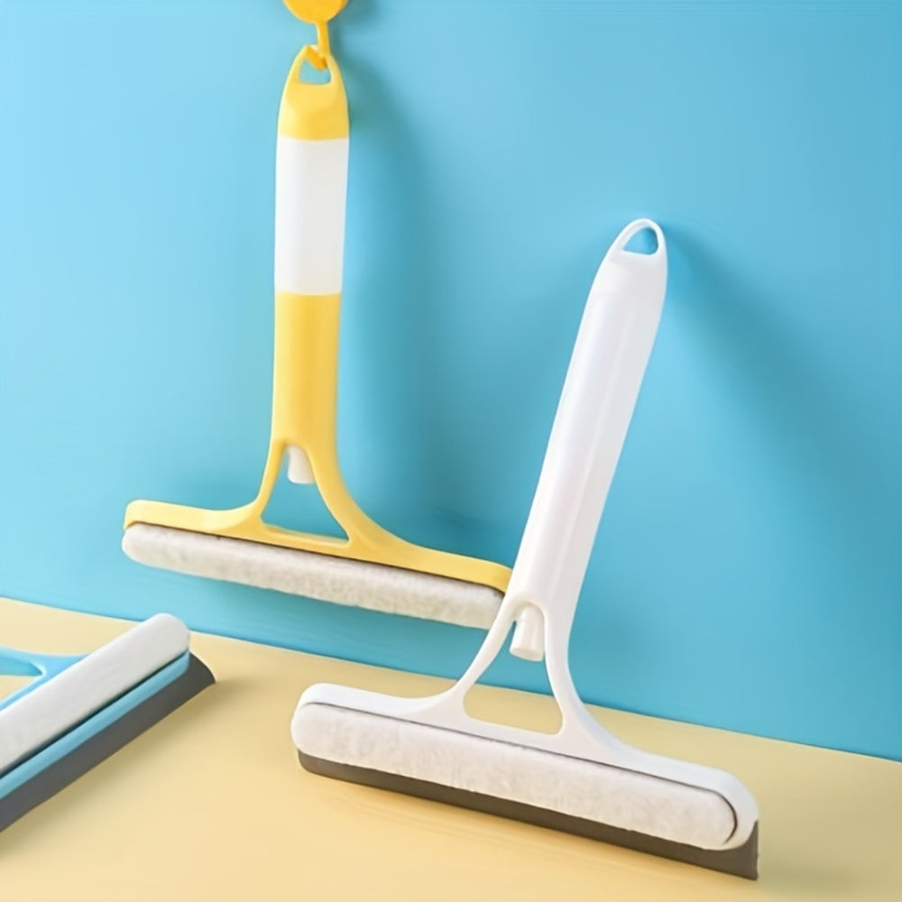 2-in-1 Glass Wiper & Cleaning Brush with Spray – For Home & Car Use!