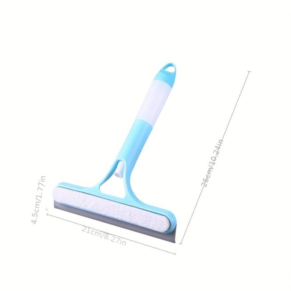 2-in-1 Glass Wiper & Cleaning Brush with Spray – For Home & Car Use!