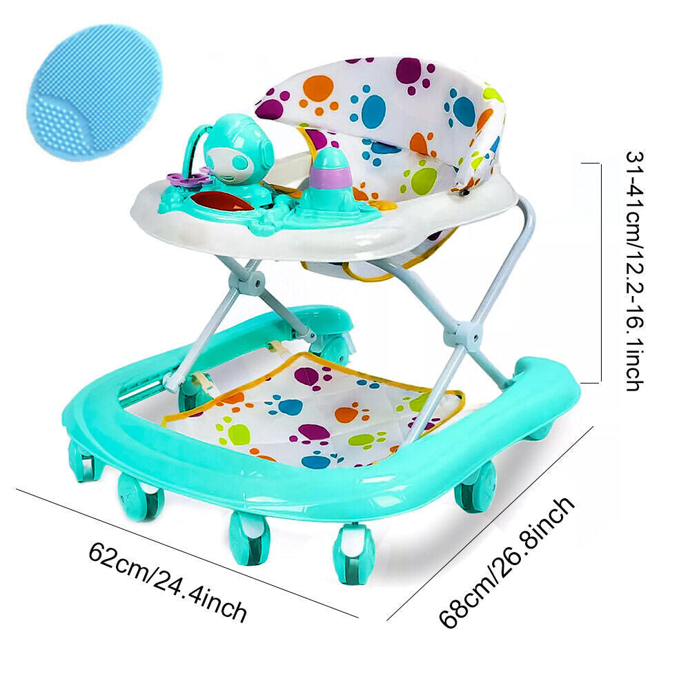 Baby Walker Bouncer & Ride-On Car – Musical Push Along Activity Toy for First Steps!