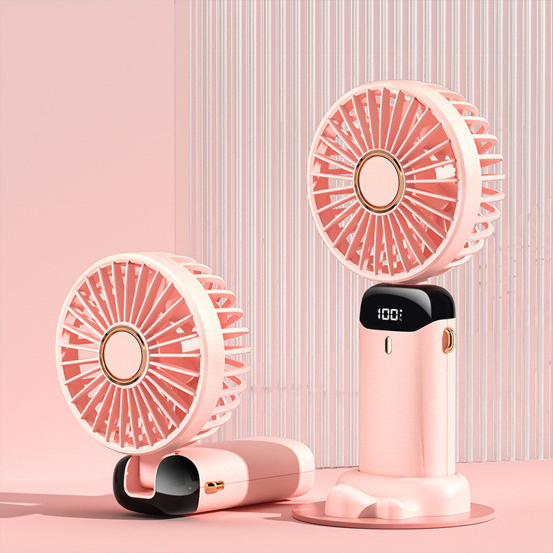 Portable Rechargeable Mini Fan – 1800mAh | Handheld & Foldable USB Fan!