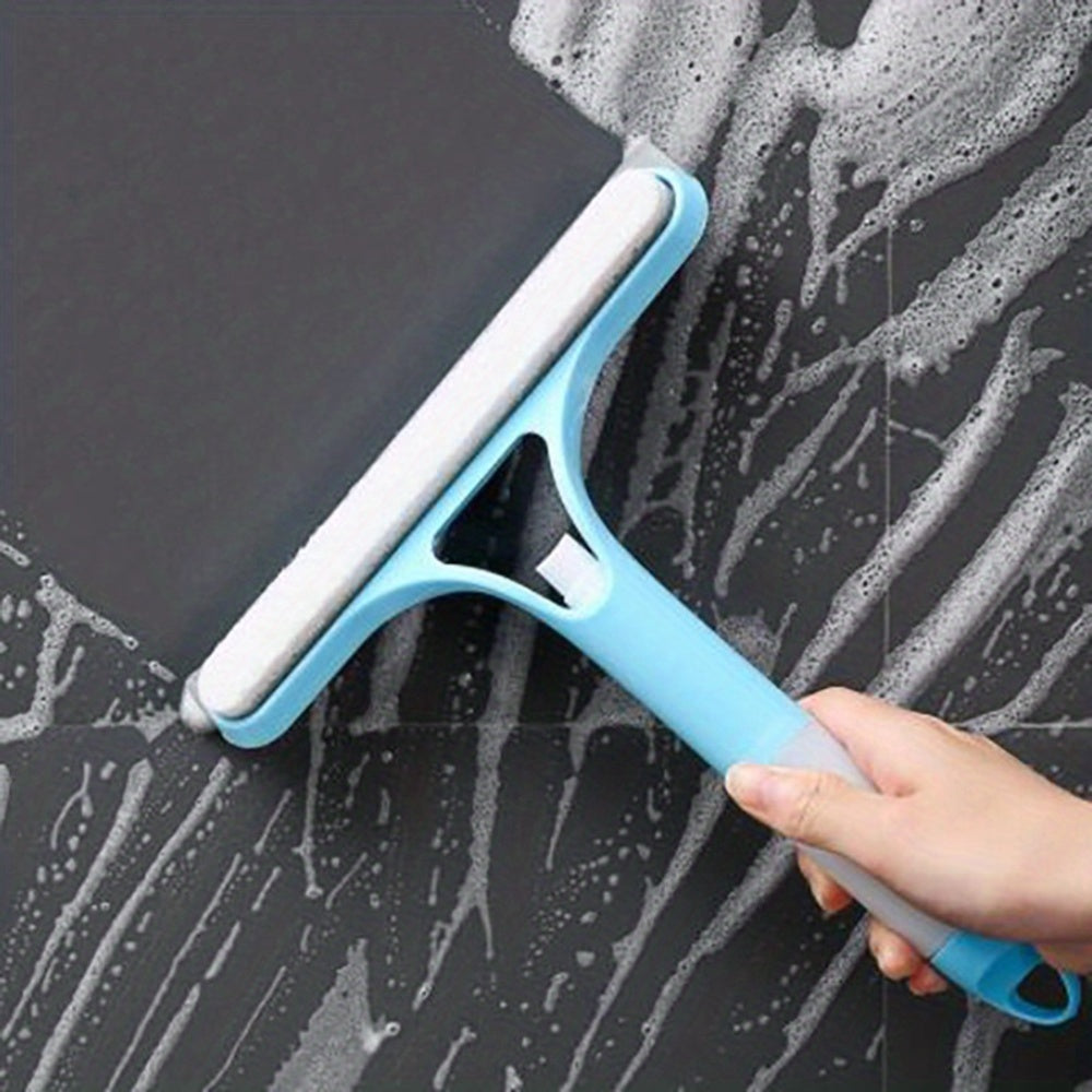 2-in-1 Glass Wiper & Cleaning Brush with Spray – For Home & Car Use!