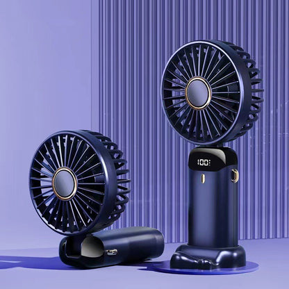 Portable Rechargeable Mini Fan – 1800mAh | Handheld & Foldable USB Fan!
